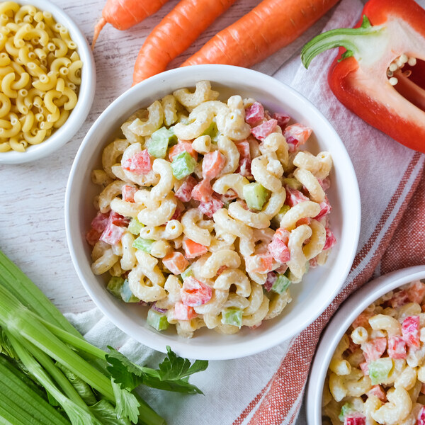 Creamy Macaroni Salad with Bell Pepper, Carrot & Celery