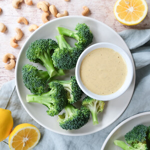 Broccoli Florets with Vegan Cashew "Caesar" Dip