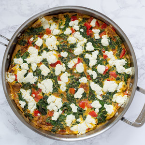 Bell Pepper, Kale & Goat Cheese Frittata