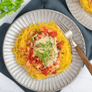 Rotisserie "Chicken Parmesan" with Spaghetti Squash & Basil