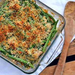 Chicken & Green Bean Casserole with Mushrooms & Thyme