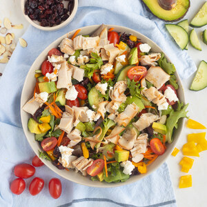 Deli Turkey Salad with Cranberries, Almonds, Goat Cheese & Balsamic